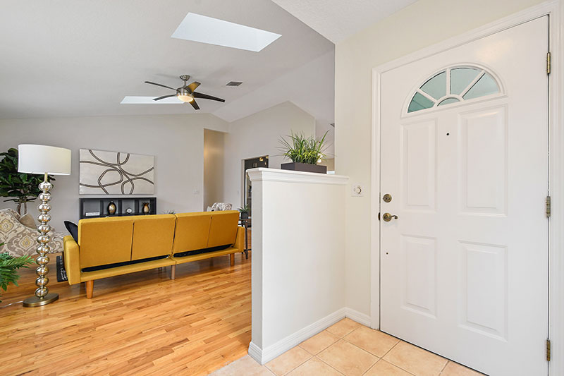inside the front door