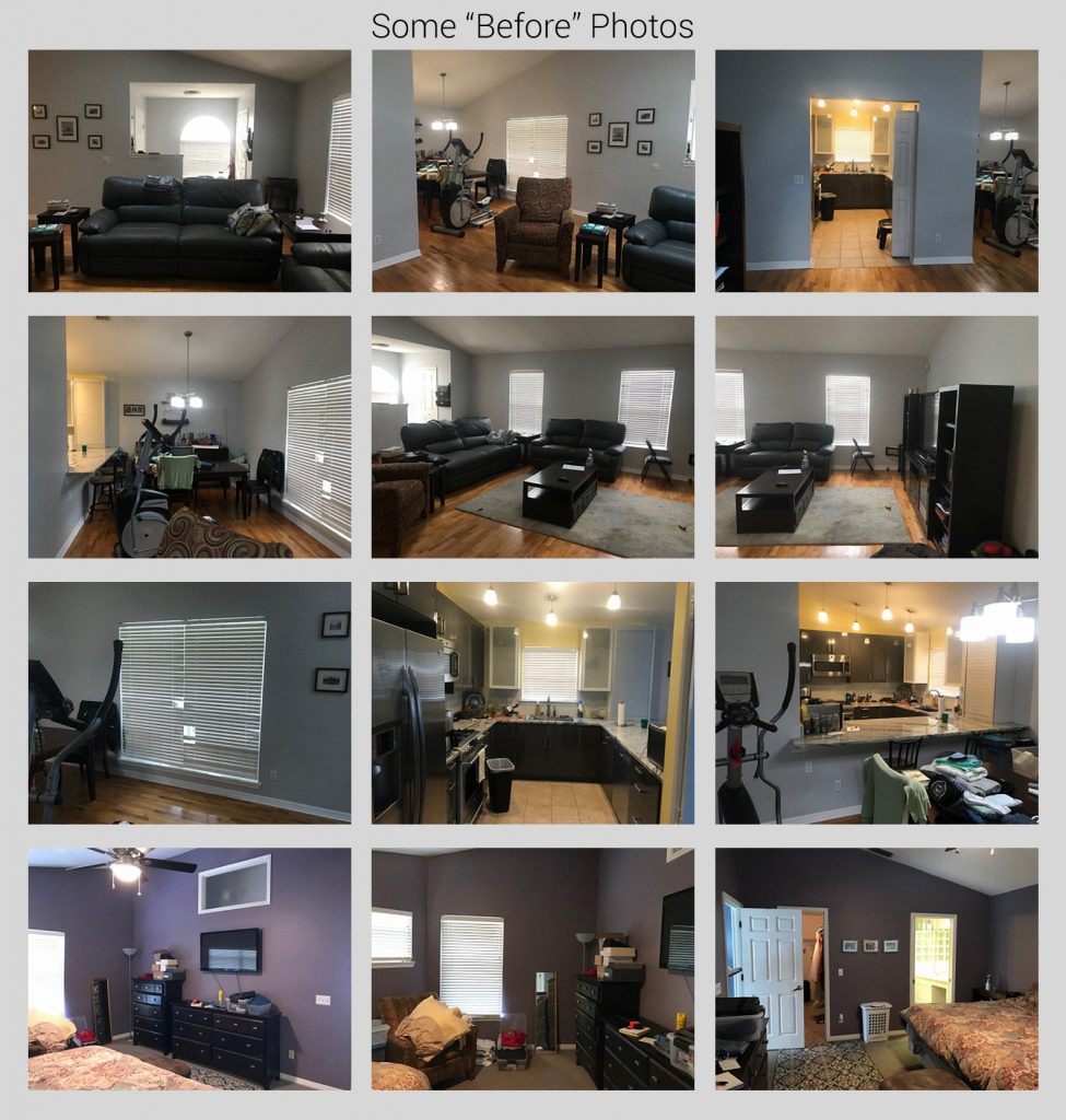 before staging: 3 D's: dirty, dingy, and dark