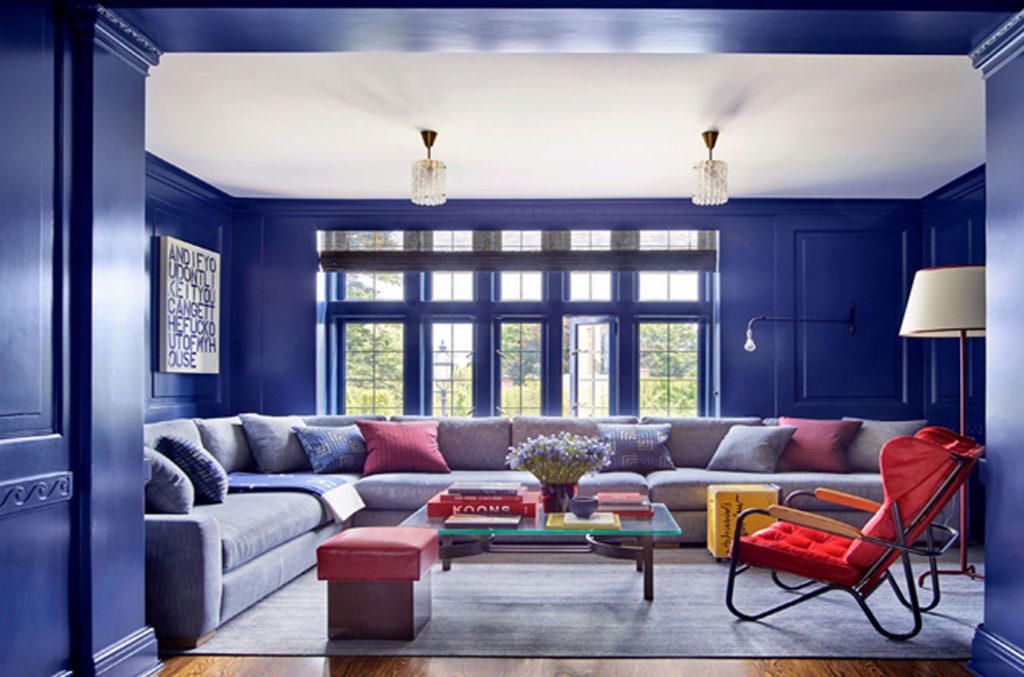 comfortable sofas, living room, calm colors