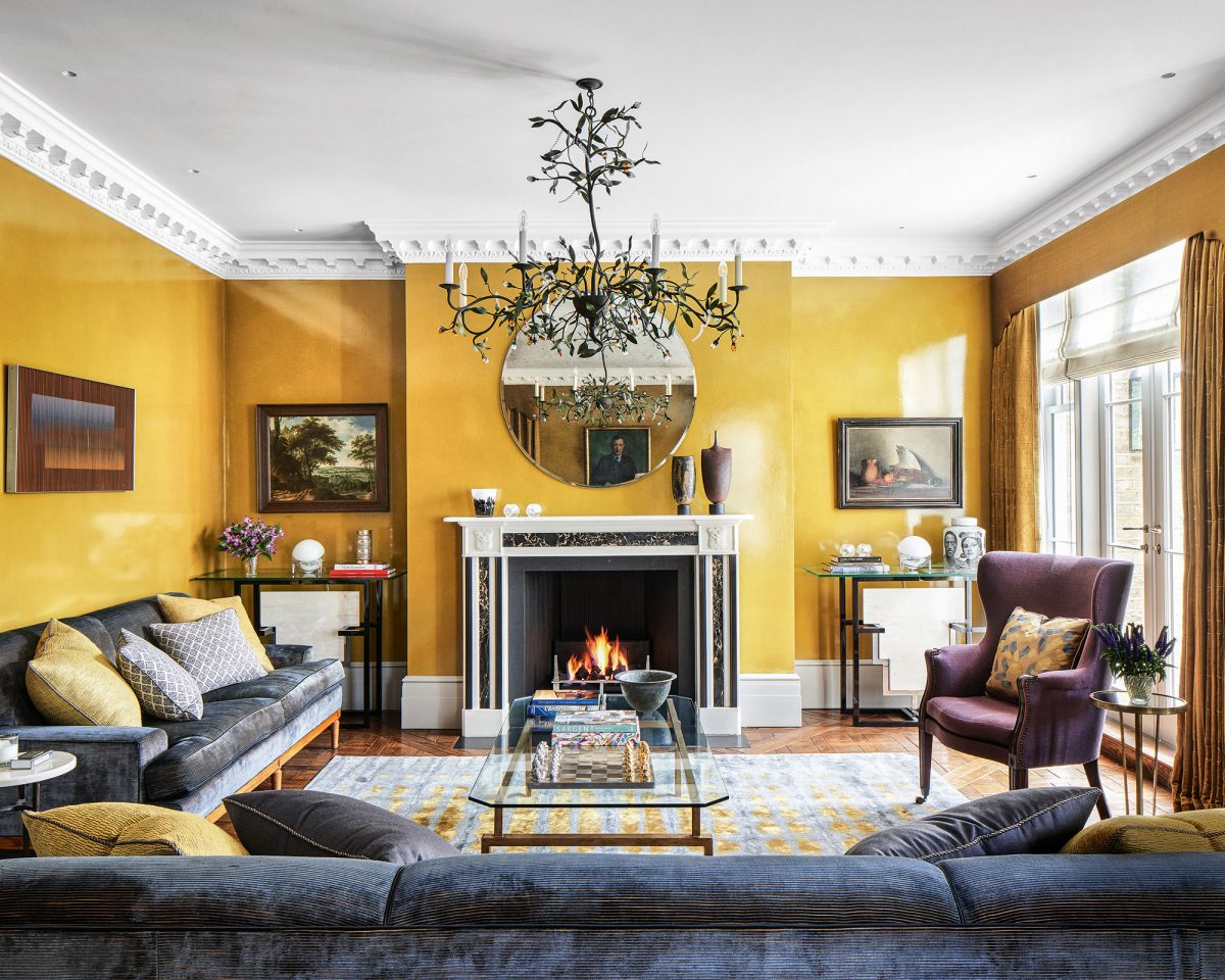 Warm, bright, colorful interior