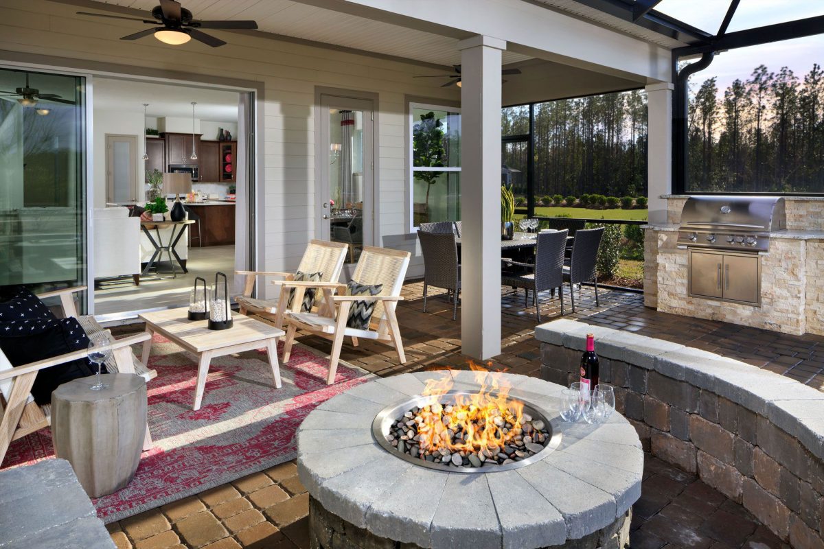 An outdoor fire pit to enjoy outside