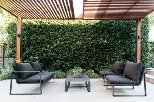 Foliage wall as landscape screen