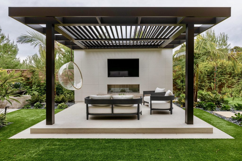 Enhance your backyard with a covered pergola or cabana
