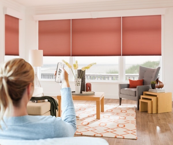 motorization makes raising, lowering, and opening your window treatments so easy and convenient. your