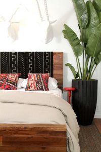 a simple addition adds oomph to this bedroom.