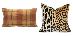 warm colors of throw pillows