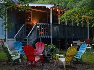 Think small and arrange your fire pit close to your house.