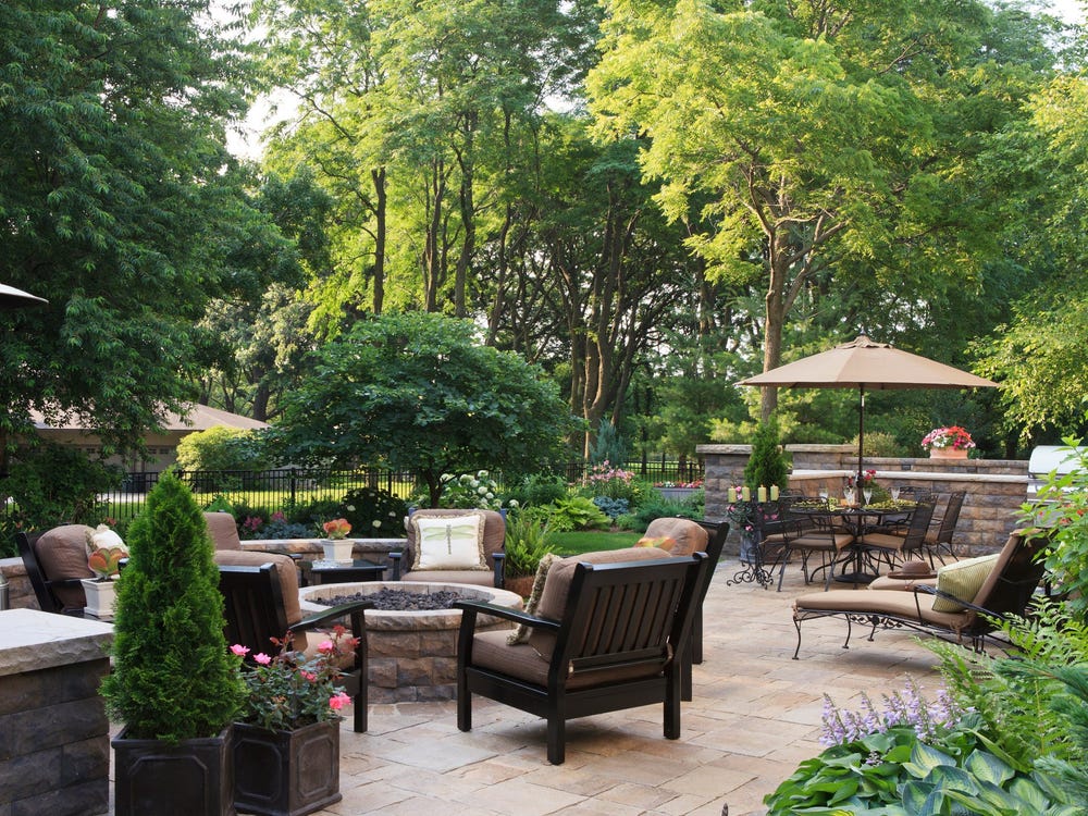 Arrange a dining table nearby.