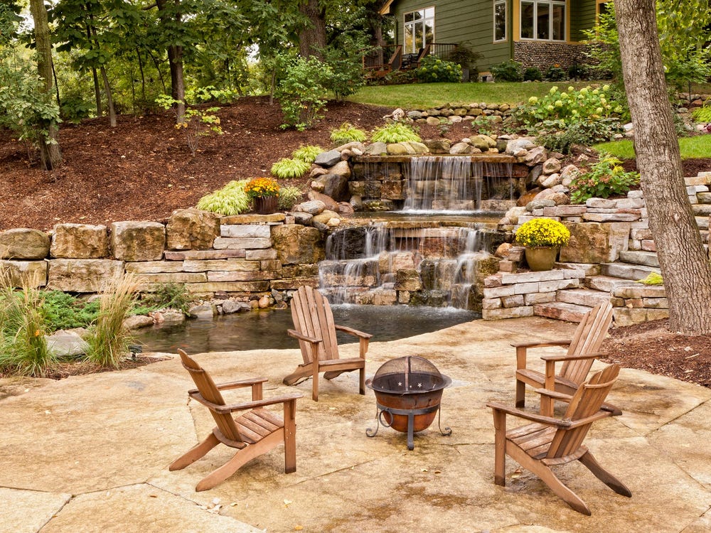 Move the fire pit around until you're comfortable with its location.
