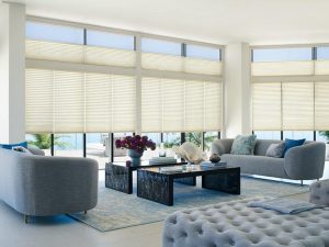 Cellular shades are a perfect window treatment solution to situations with varying window sizes.