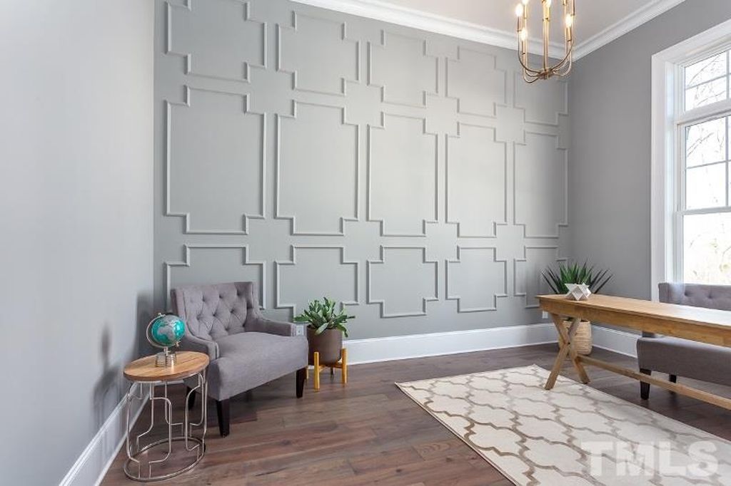 DIY Modern Accent Wall with Moulding