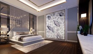 Nuno silk feature wall