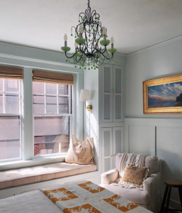 A subtle green wall paint can add a comforting mood to a room.