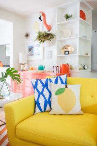Bright colors create a tropical vibe.