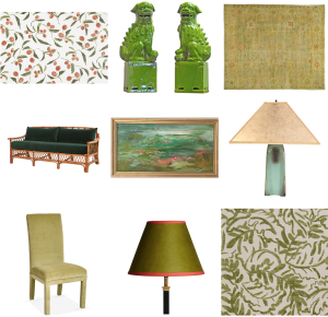Green accents throughout your spaces can work wonders linking other colors together.