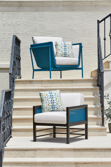 Outdoor furniture trends: tropical pops of color.