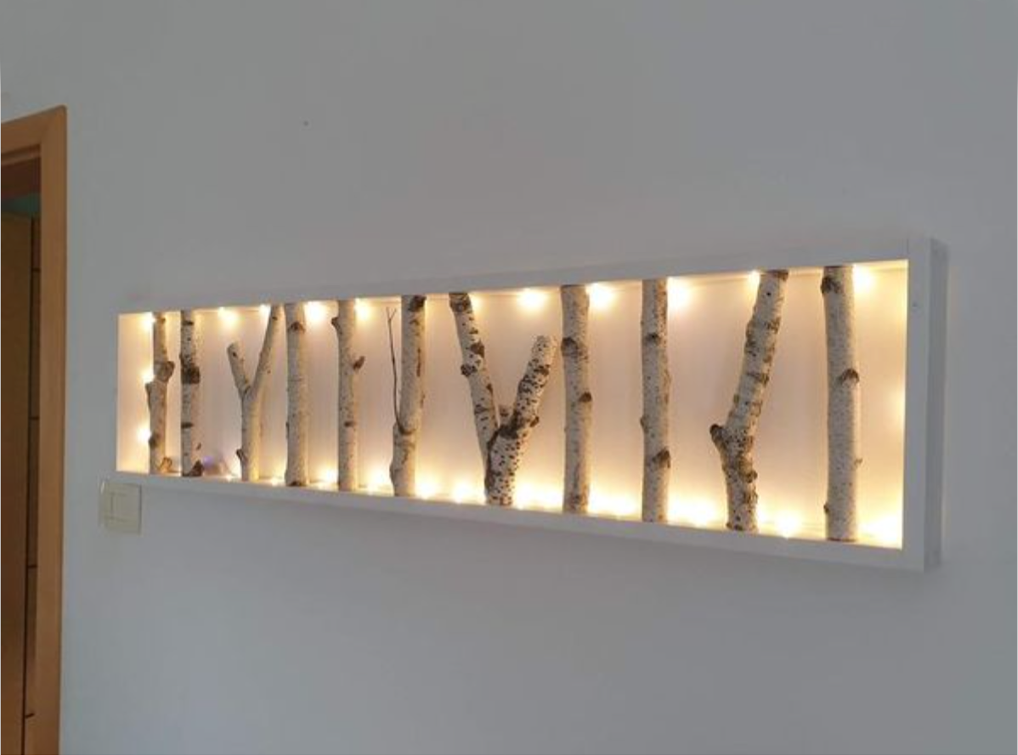 This lighted wall art is definitely thinking outside of the box.