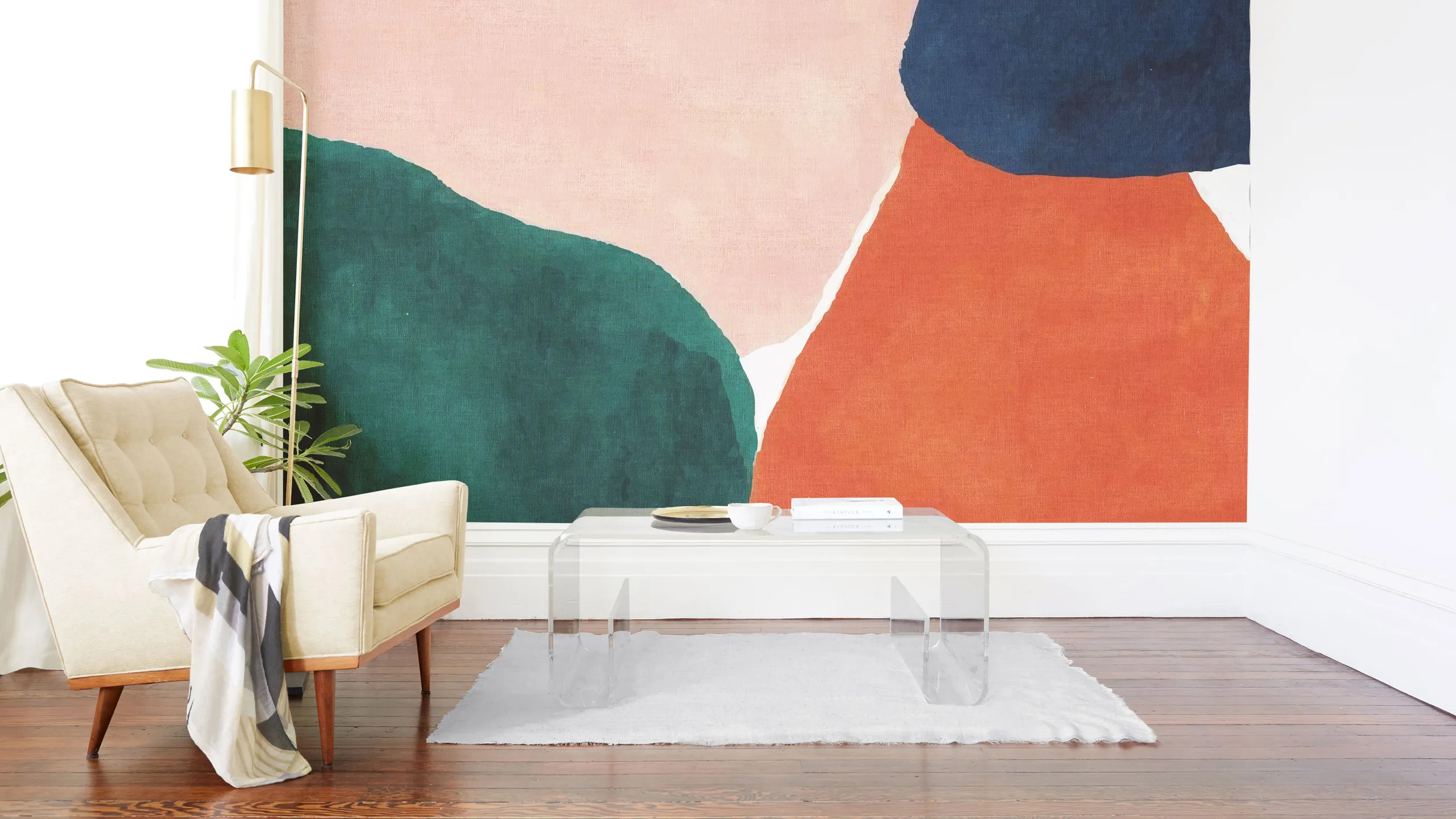 These days, murals are often created as panels that are adhesive and easily removable.