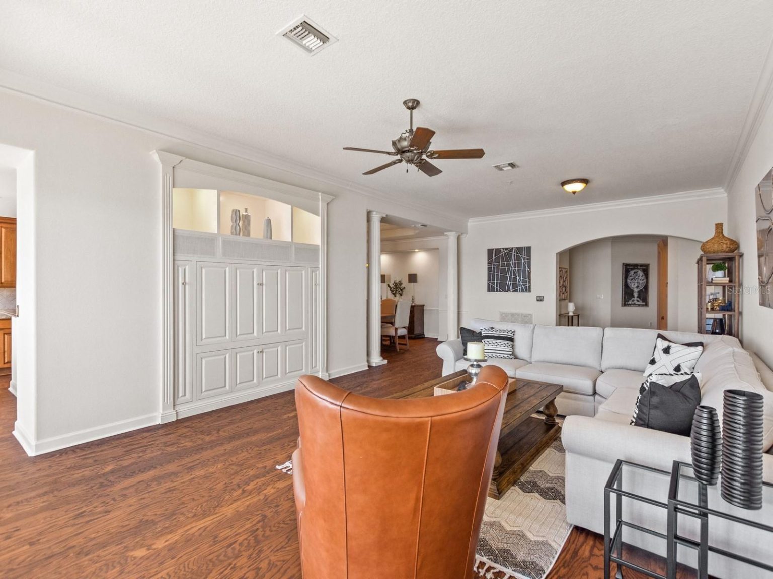 Staging a condo - another view of the family room