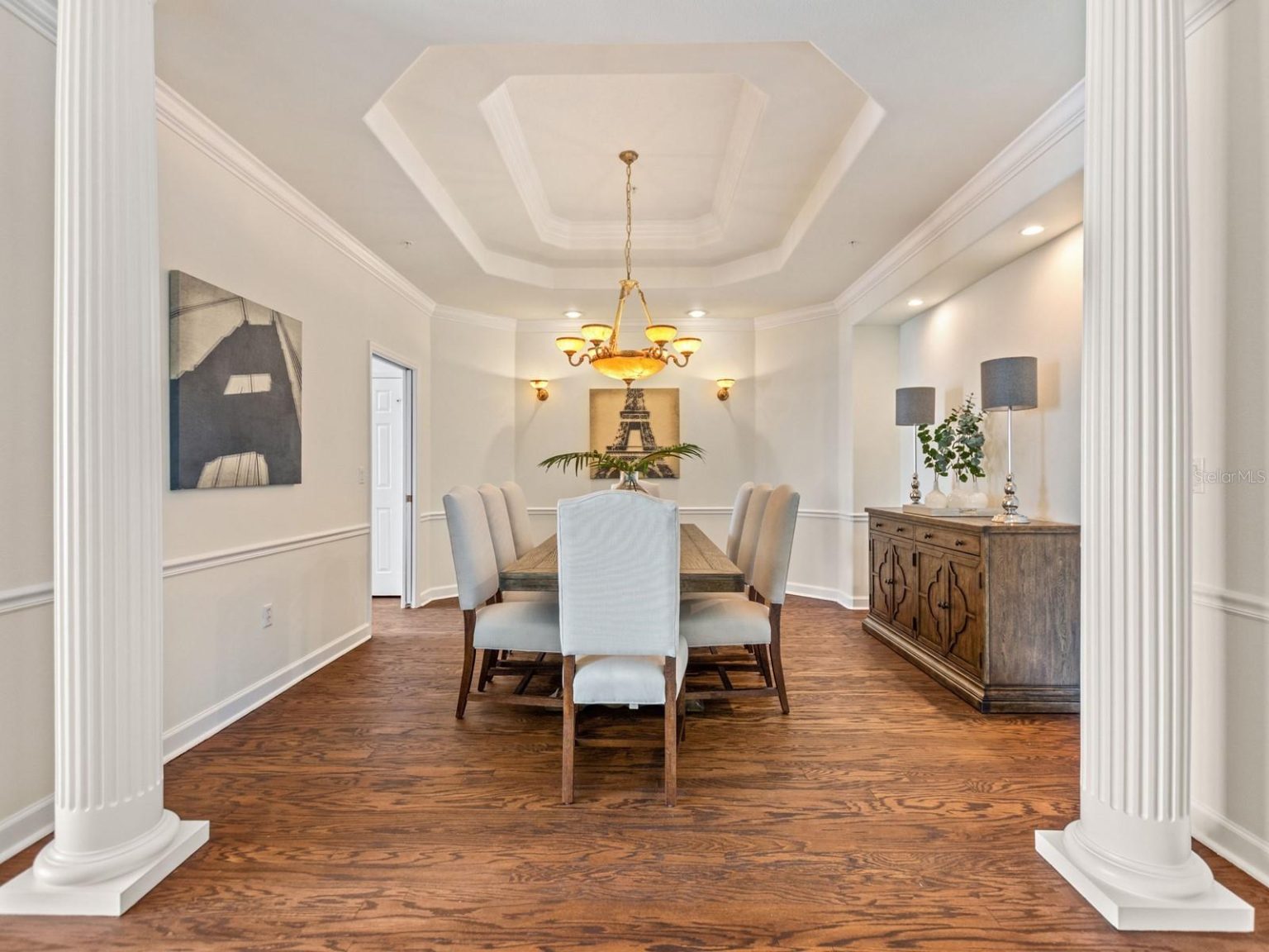 Staging a condo - formal dining room.