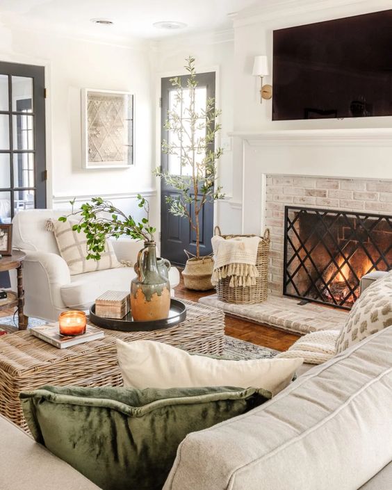 Bring in the green with plants for your winter decor.