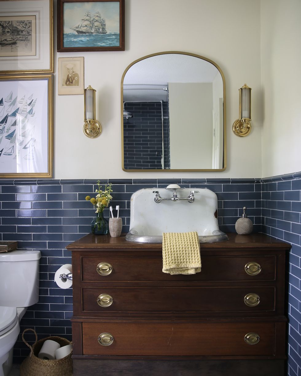 Antiques are part of new bathroom trends for 2023.