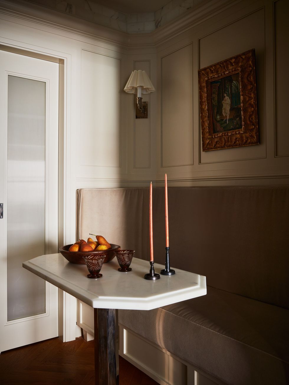 Having a built-in banquette is a must-have in 2023 kitchen design trends.