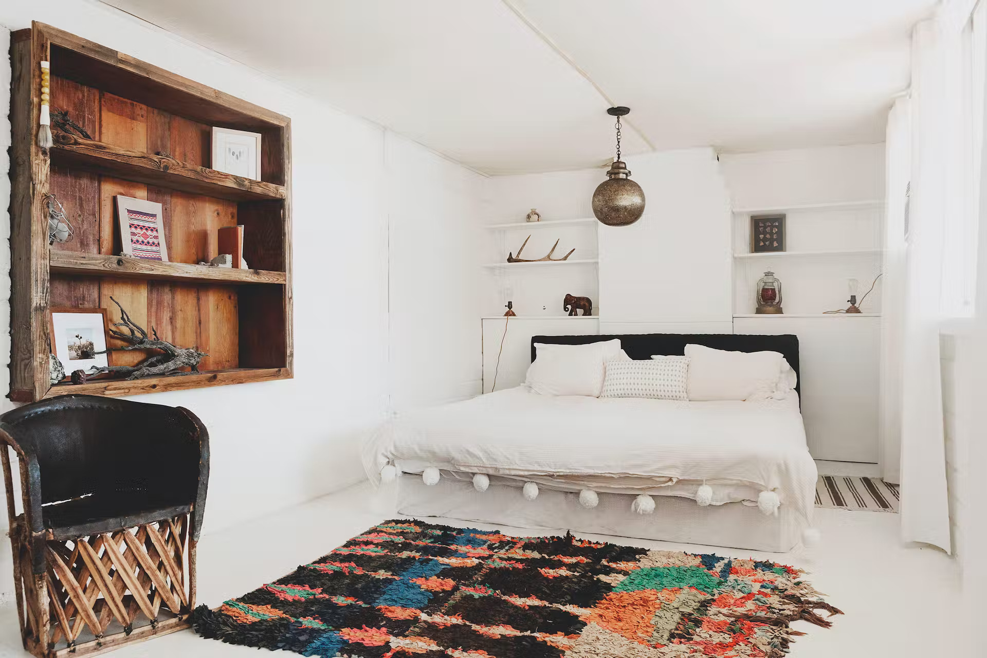 Beni Ourain shag rug.