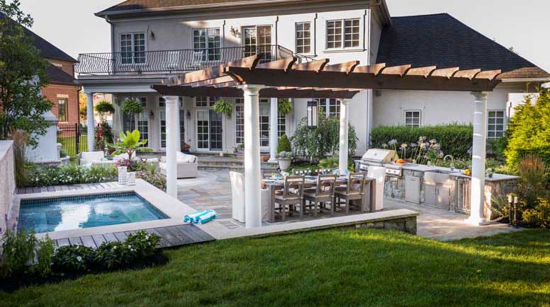 Pergolas draw people in with their beauty and shade.