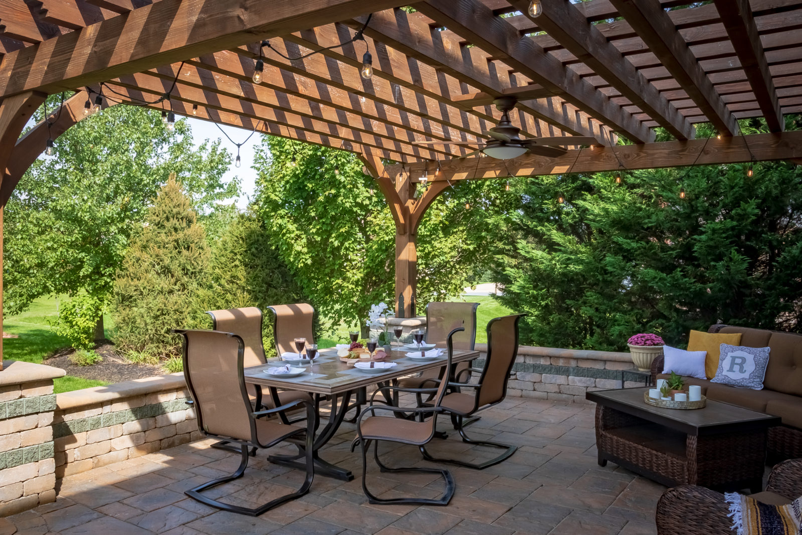 A pergola extends your living space and increases the amount of time you can spend outside.