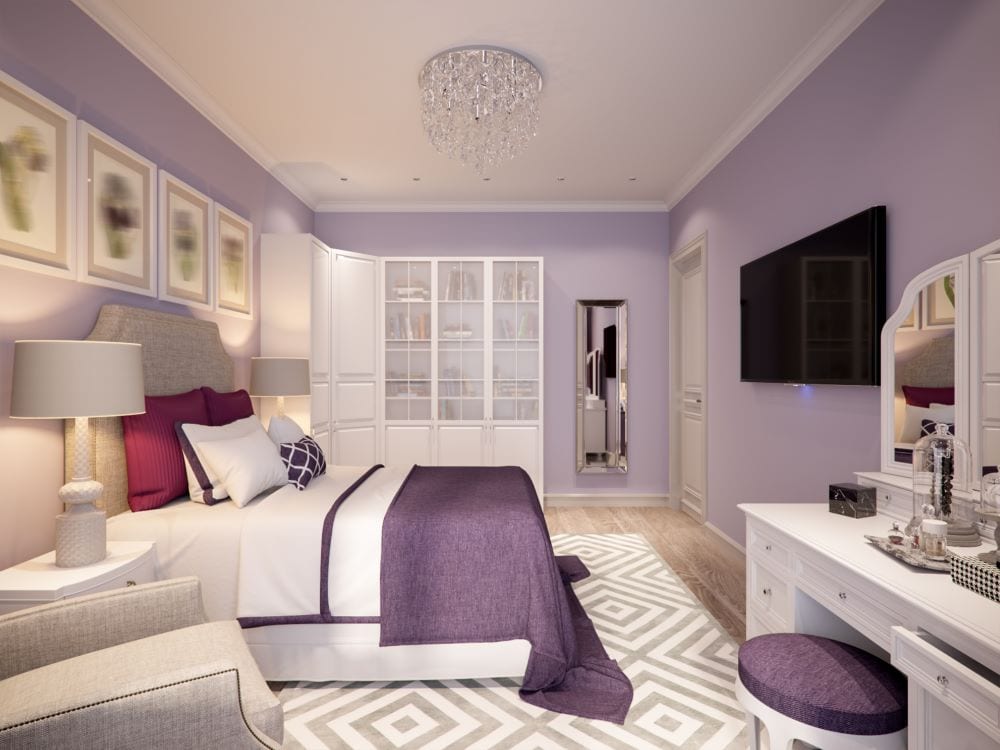 Lilac is a soothing 2023 paint color trend.
