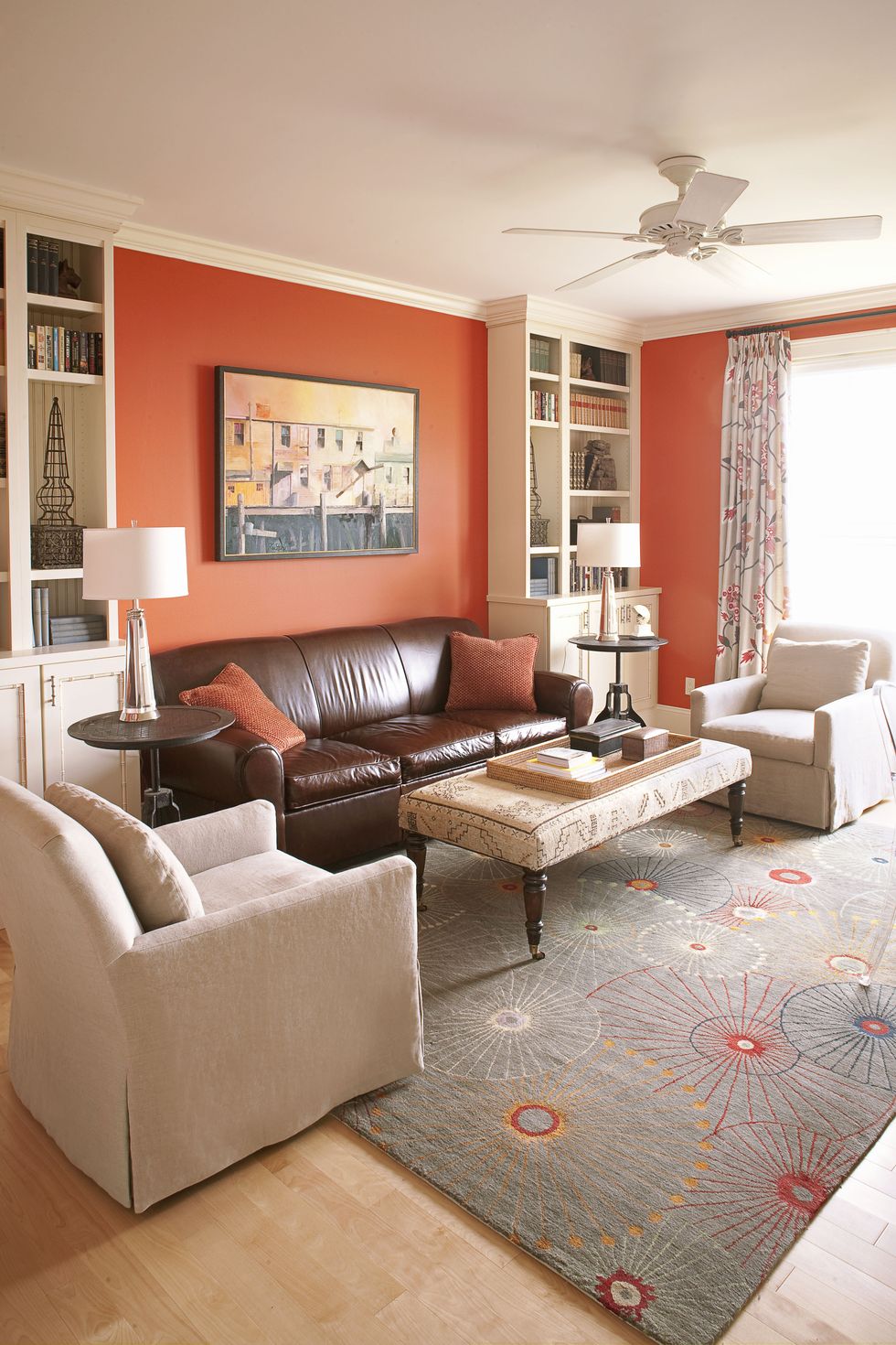 Terra cotta is a rich, warm, earthy tone to use on a wall or a whole room.