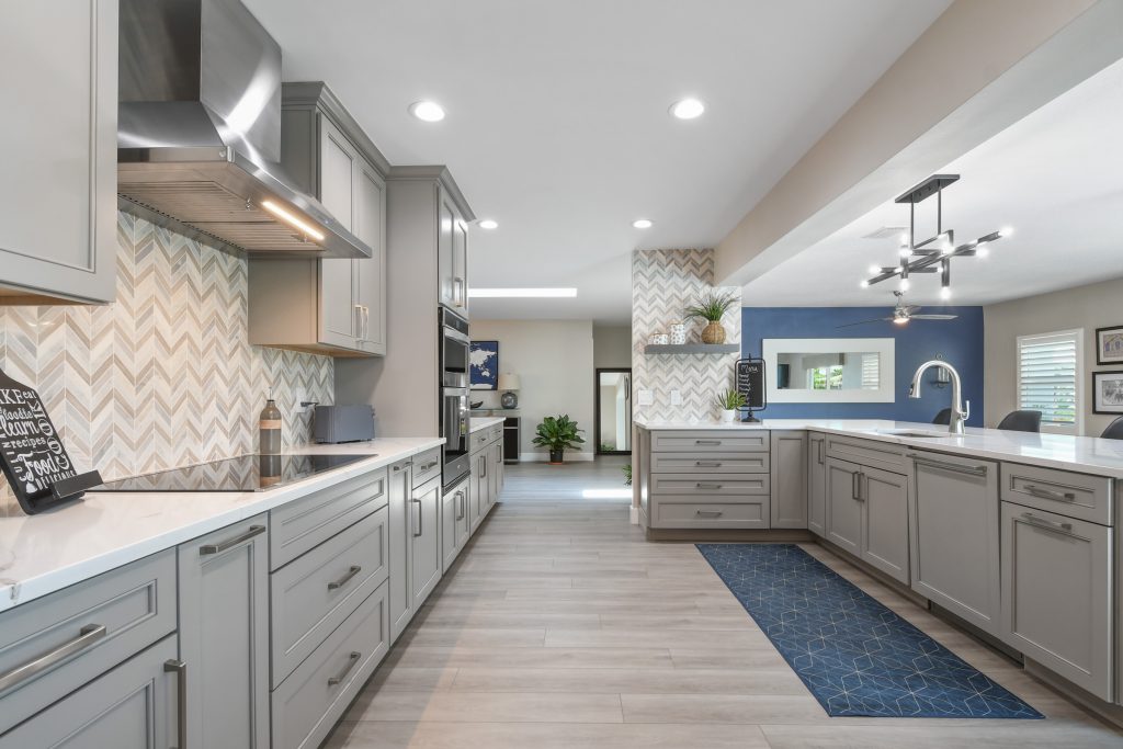 The remodeled/renovated kitchen area was really opened up.