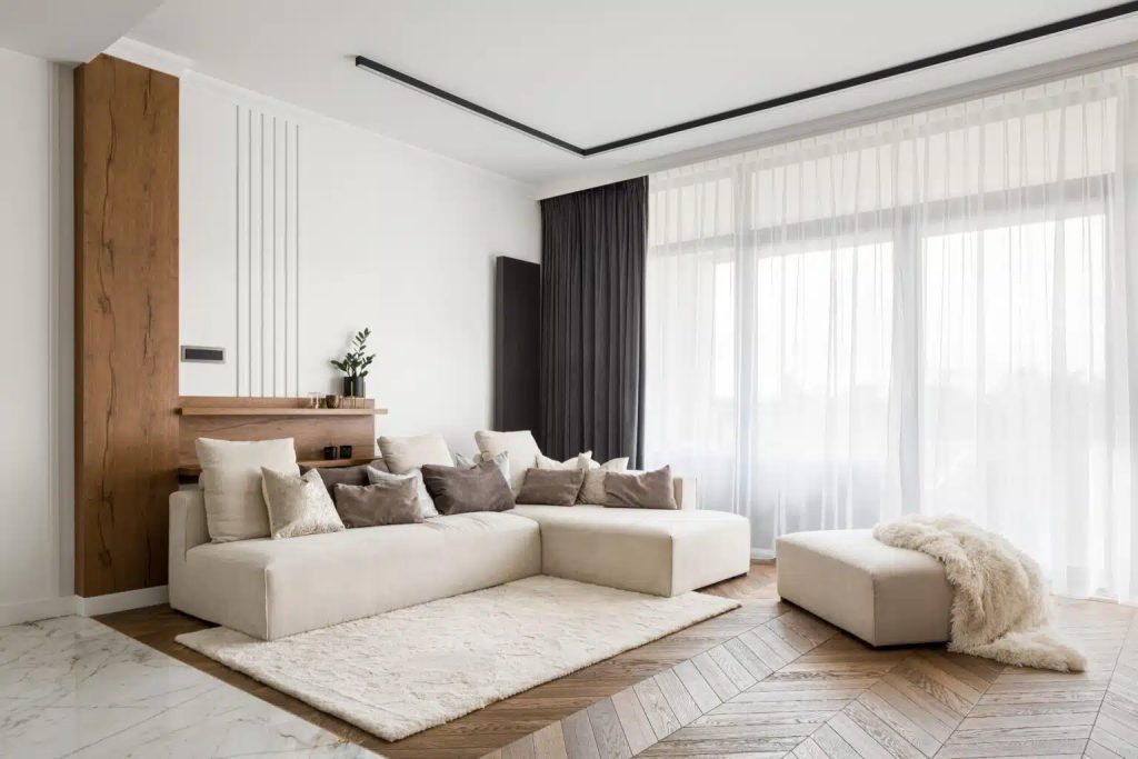 Open up space with floor-to-ceiling curtains.