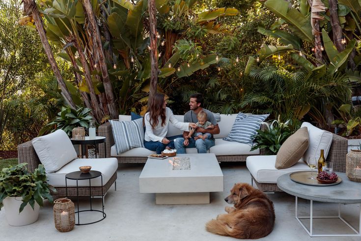 Durable materials that withstand weather are optimum for furnishing your outdoor patio spaces.