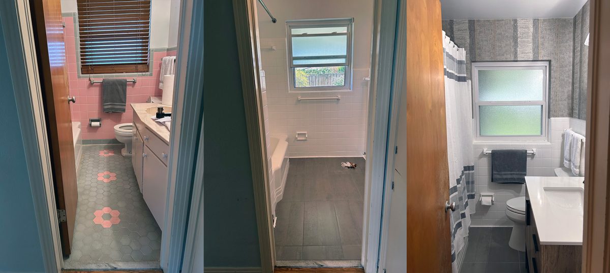 Hargill Drive bathroom renovation process.