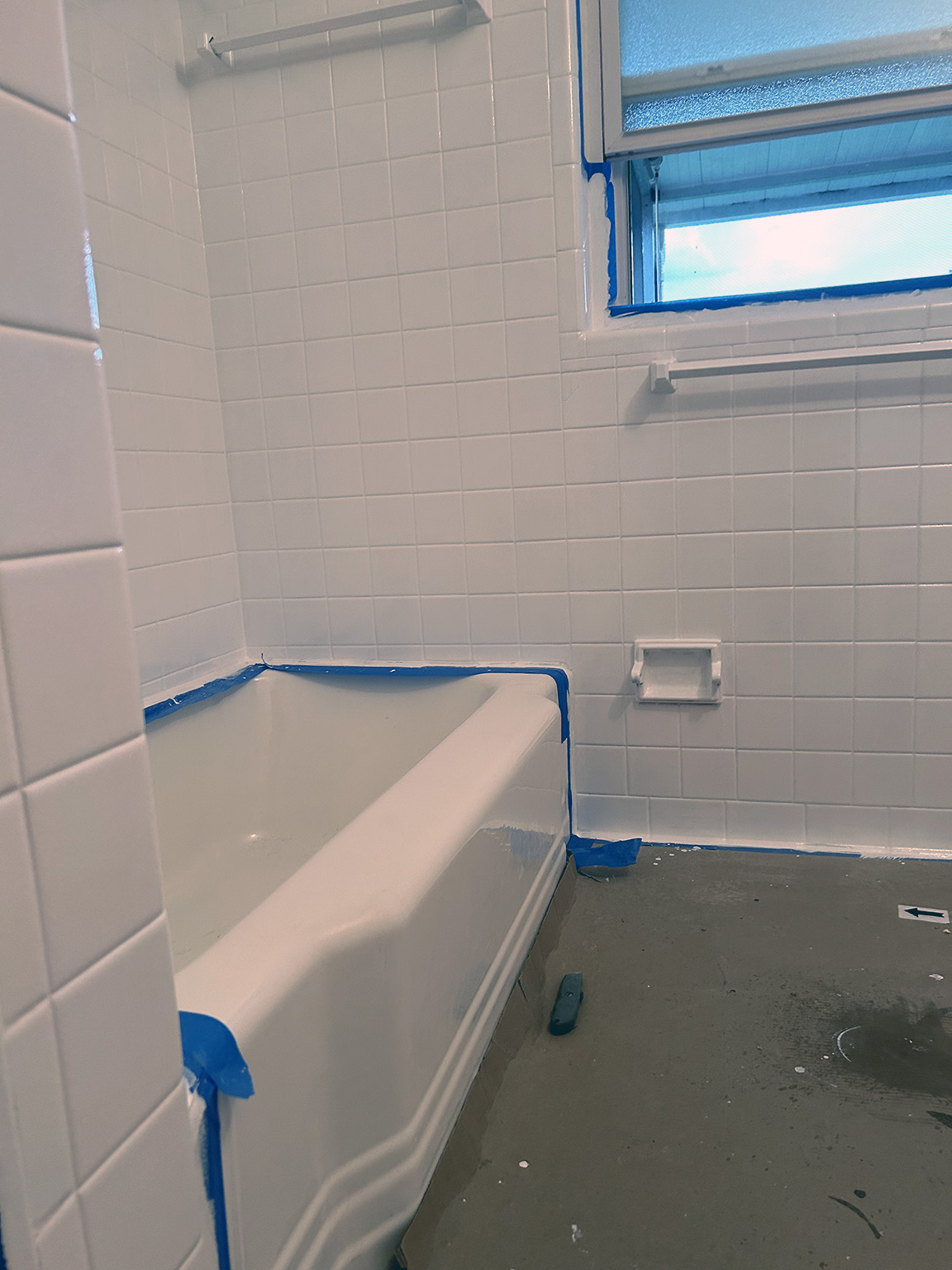 Hargill Drive bathroom renovation during the process 3.
