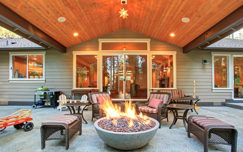 This fire bowl sets the stage for outdoor living enjoyment.