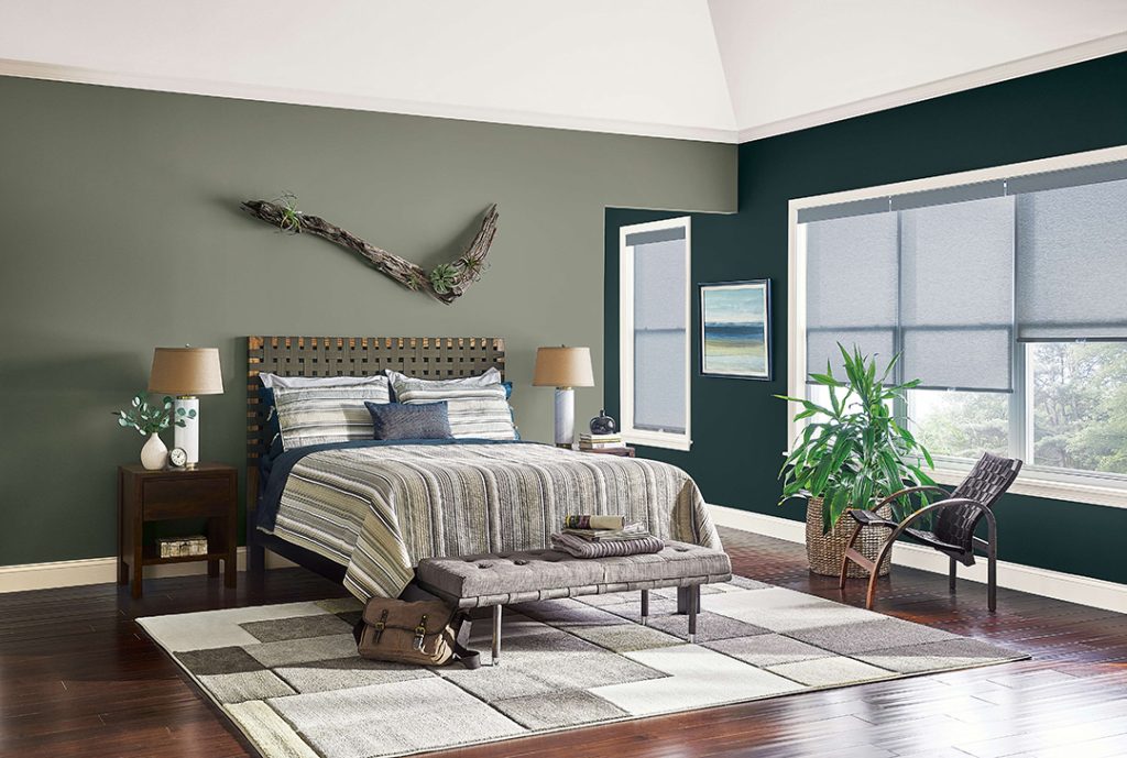 Pair Cascades with a soothing gray-green for a harmonious combo.