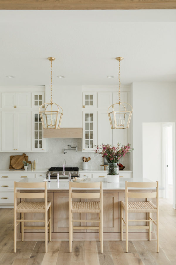 Lighter, warmer wood tones are making a comeback, particularly in kitchen and bathroom cabinetry.
