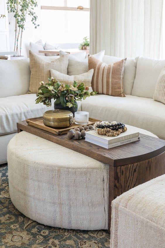 Velvet, boucle, linen, and nubby textured fabrics are big in this year’s fall interior design style forecast.