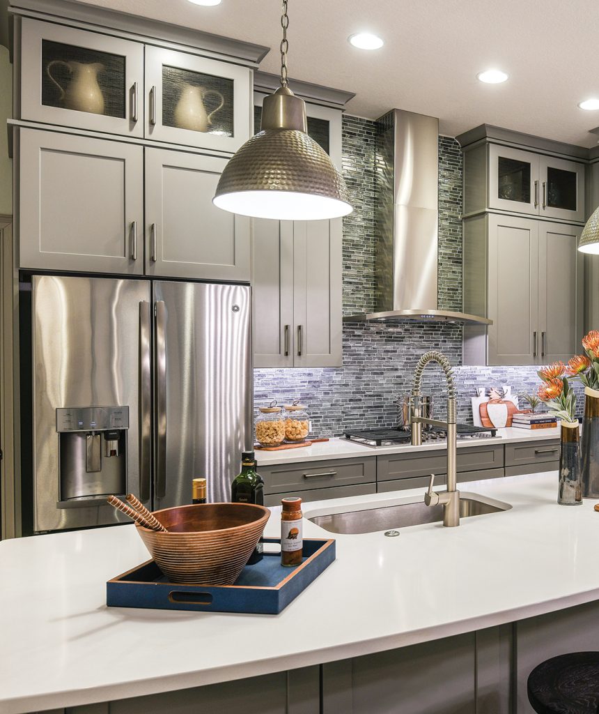 Kitchen style - the right lighting opens up a space.
