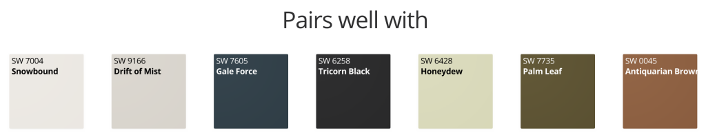 Upward pairs well with these colors.