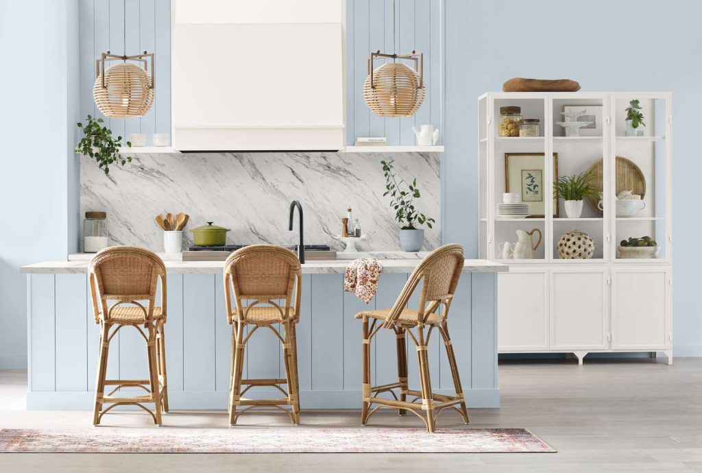 Upward in the kitchen? Of course! This makes for enjoyable, calming meals.