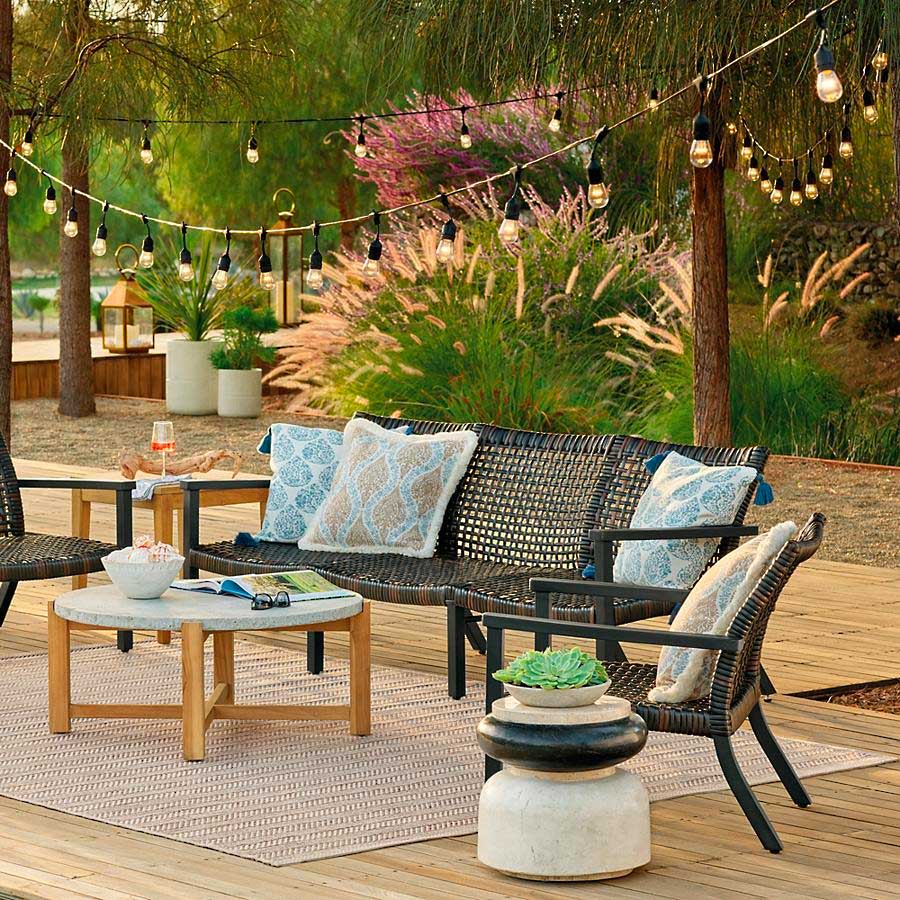 Patio-Checklist-3 Create ambiance for your al fresco dinners with twinkling lights.