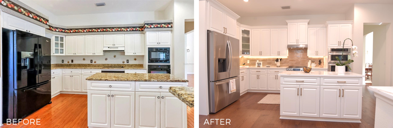 Glen Cannon Court project-kitchen 1 Lake Mary kitchen renovation before and after.
