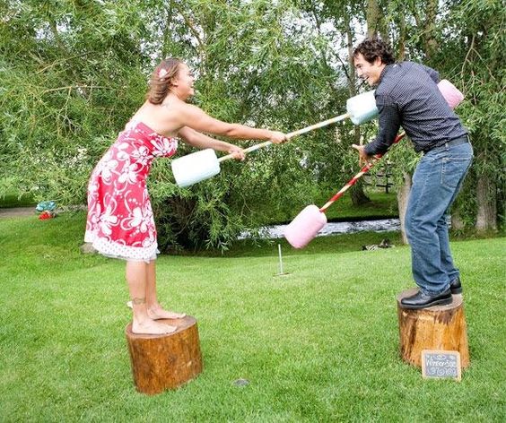 pool-noodle-gladiator-DIY-Backyard-Game Plan for fun for all ages at your backyard BBQ party.