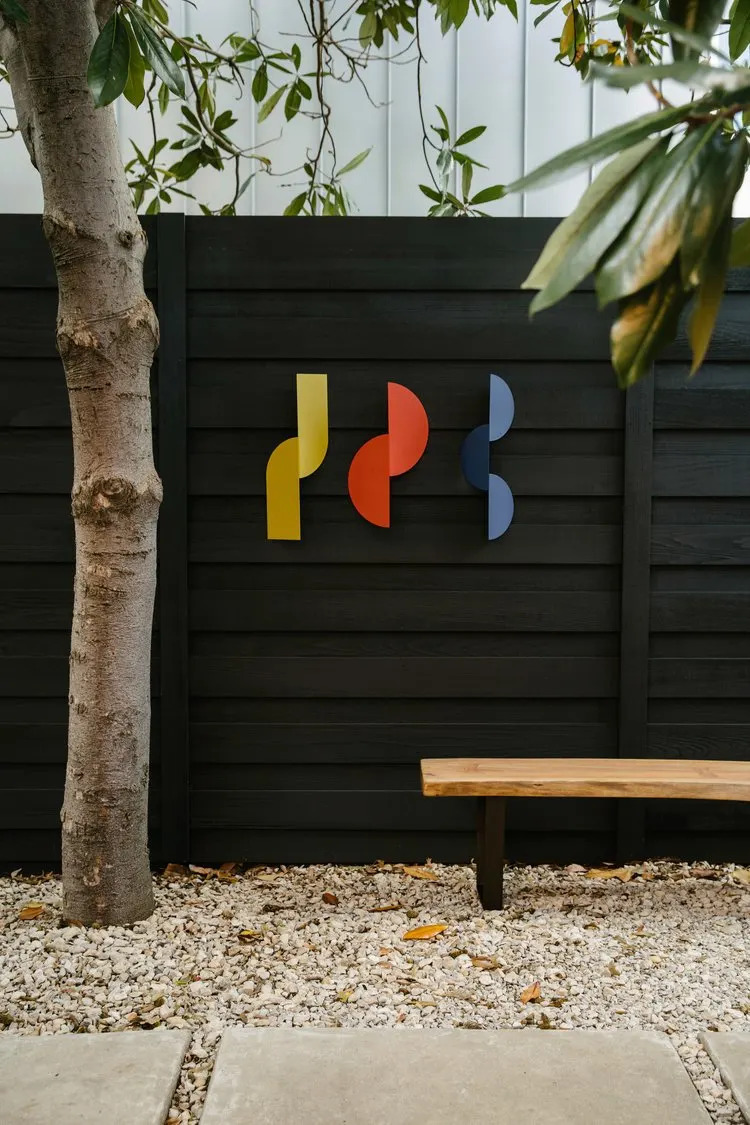 Decorate the walls of your outdoor space.