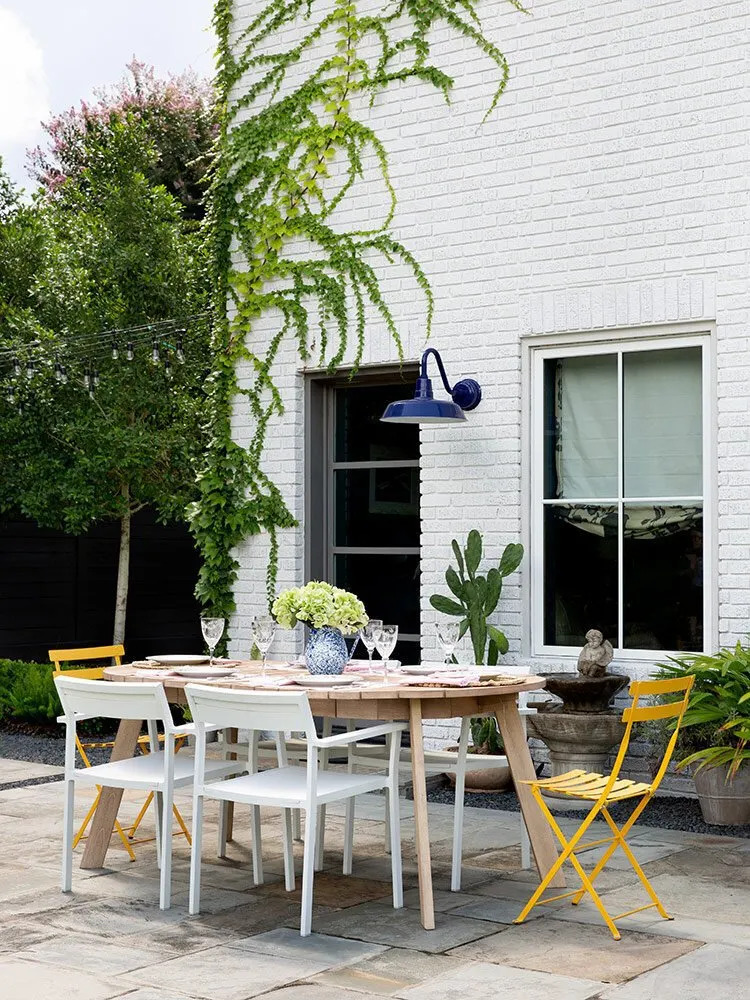 Use the seasons and nature as inspiration for adding pops of color to your outdoor space.