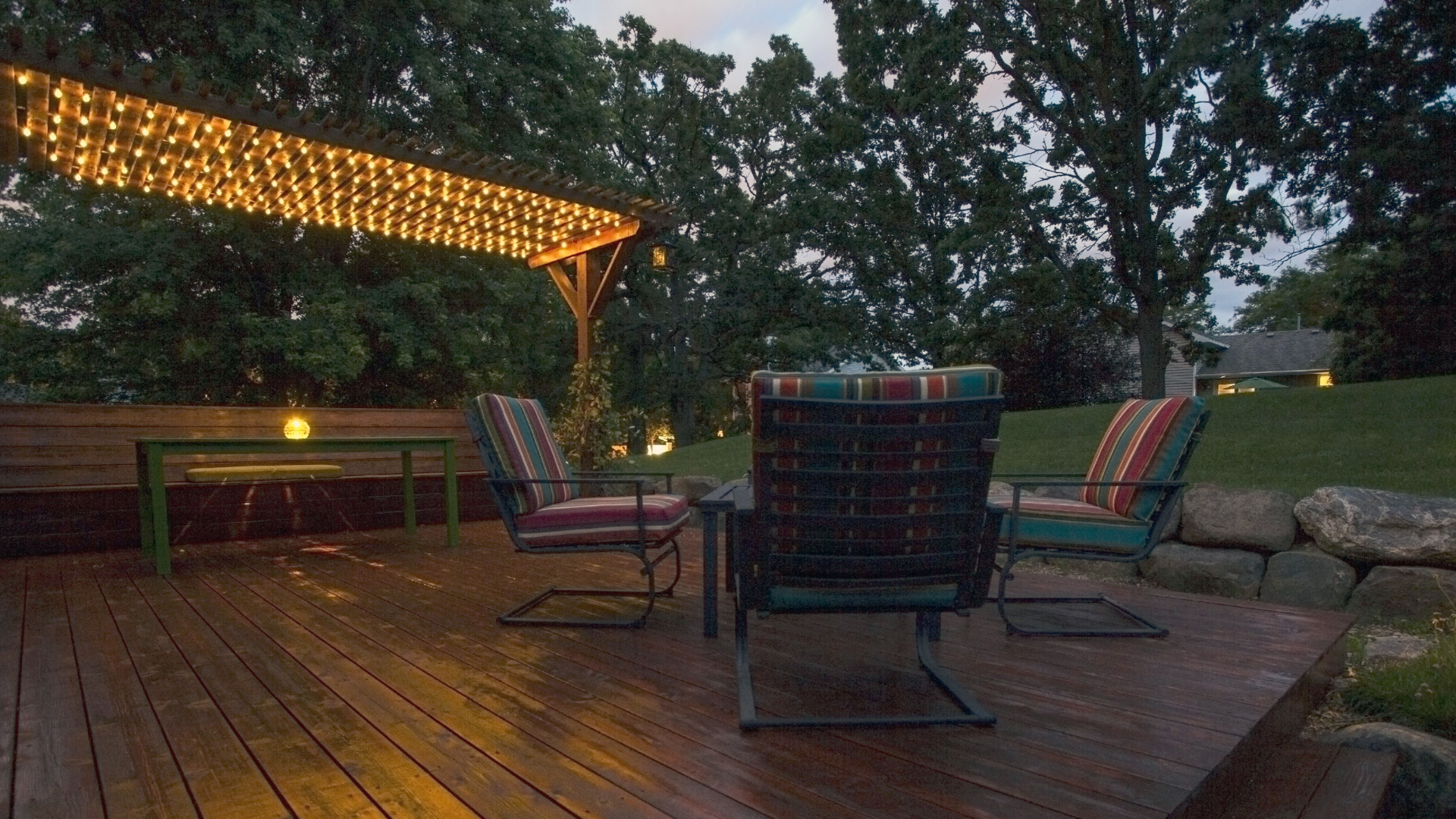 Outdoor lighting is crucial if you want to enjoy your outdoor space after the sun goes down.